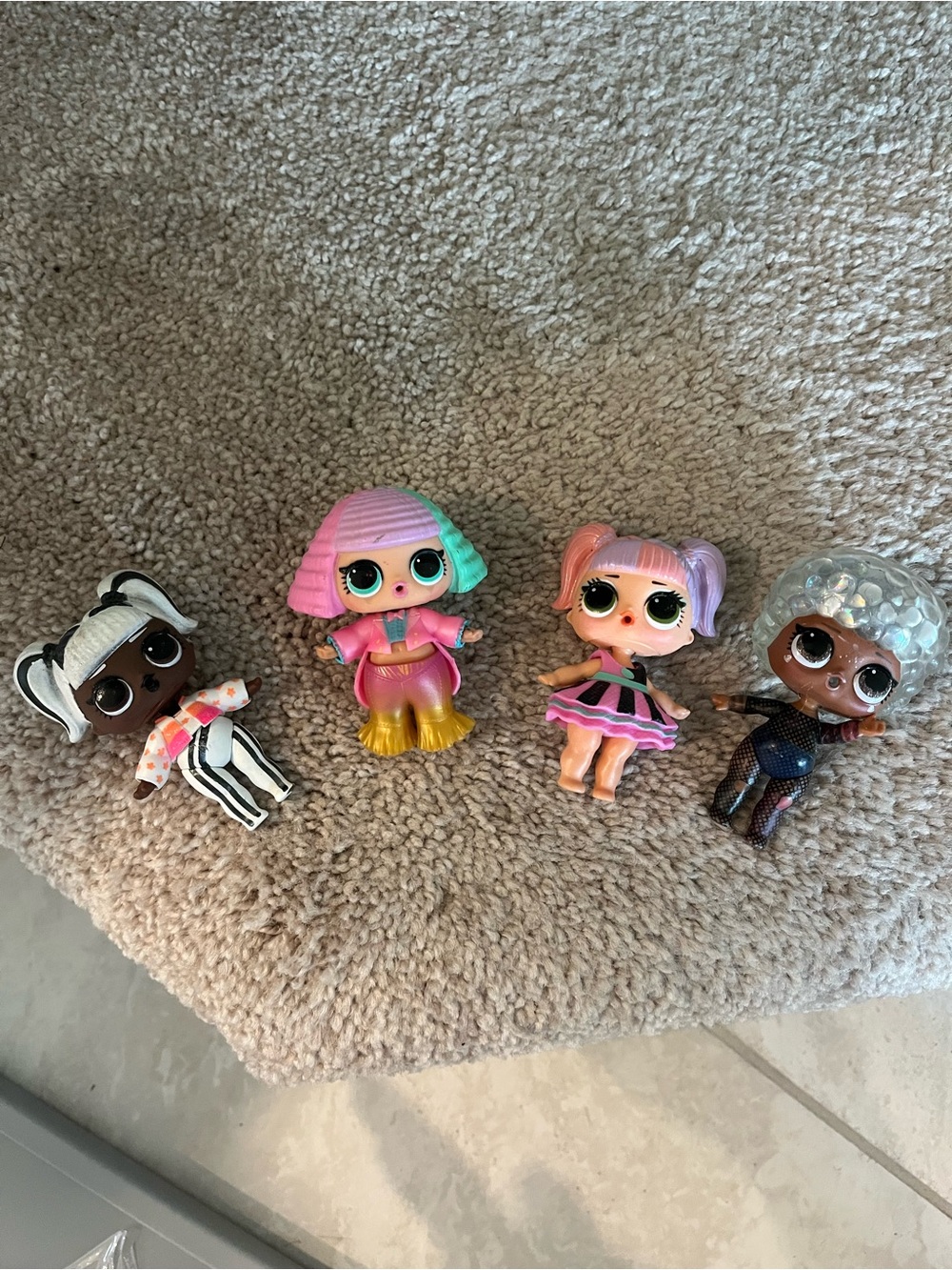 L.O.L. Surprise! Dolls Set in Pink, Purple, Teal & Black
